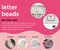 3 PACK - Incraftables 1200pcs Round Letter Beads for Jewelry Making (7mm). A-Z Letters Black Alphabet for DIY Friendship Bracelets & Crafts. ABC Circle & Heart Bead w/Elastic String, Clasps & Organizer Box